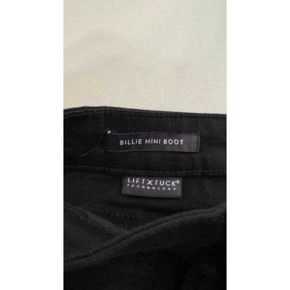 NYDJ High Rise Billie Mini Boot Cut Black Denim Jeans Womens Size 12 Petite New - Picture 9 of 12